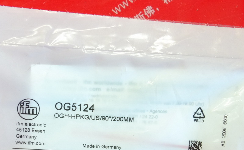 Ifm OG5124 IFM Diffuse Reflection Photo Switch OGH-HPKG mit Hintergrund Beseitigung/US/90 °/200MM