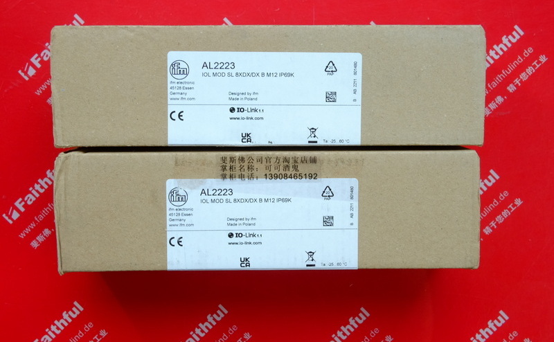 Ifm AL2223 IFMIO-Link Eingangs-/Ausgangs module IOL MOD 8XDX/DX B M12 IP69K