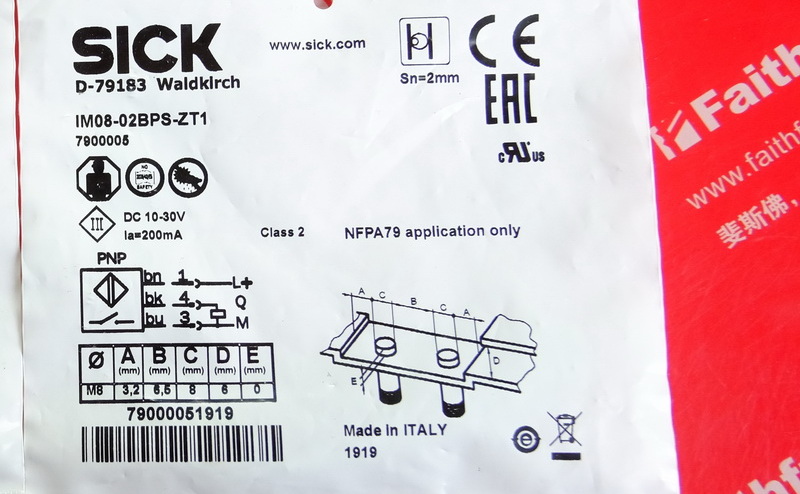 Sick IM08-02BPS-ZT1 SICK Induktive Näherung sensor 7900005