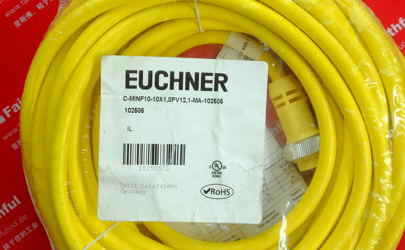Euchner 102505 EUCHNER Anschluss kabel C-MINF10-10X1 mit 10-poliger MR10-Rundstecker, 0 PV12,1-MA-102505 12,1 m