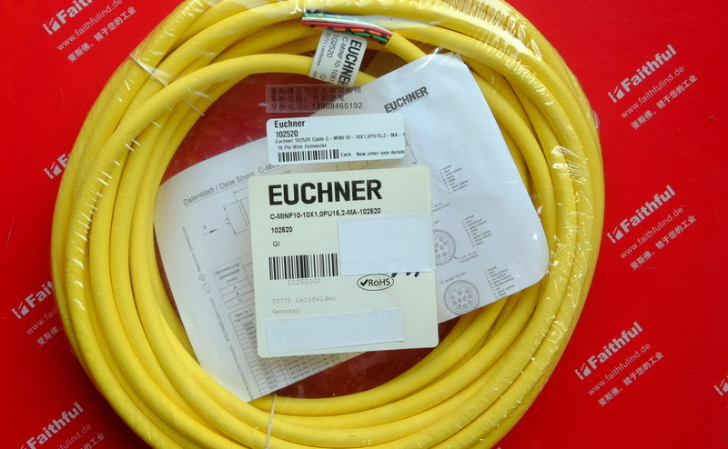 Euchner 102520 EUCHNER Anschluss kabel C-MINF10-10X1 mit 10-poliger MR10-Rundstecker, 0 PU15,2-MA-102520 15,2 m