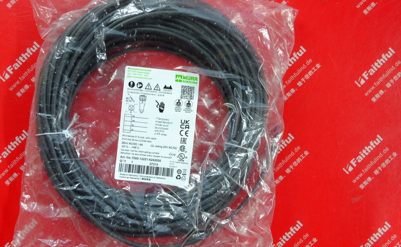 Murr-Elektronik 7000-12221-6242000 MURR Verbindungs linie M12 4 Core 20 m