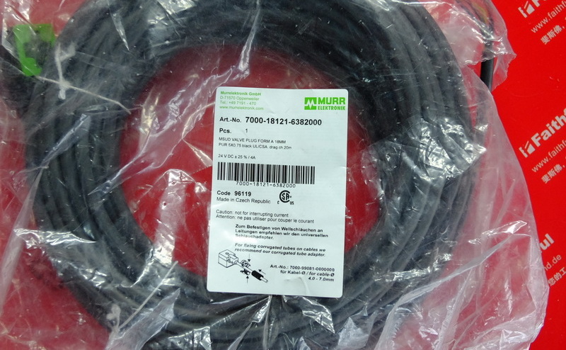 Murr-Elektronik 7000-18121-6382000 Anschluss kabel für MURR-Magnetventil Typ A 18mm 5 Kern 20 m
