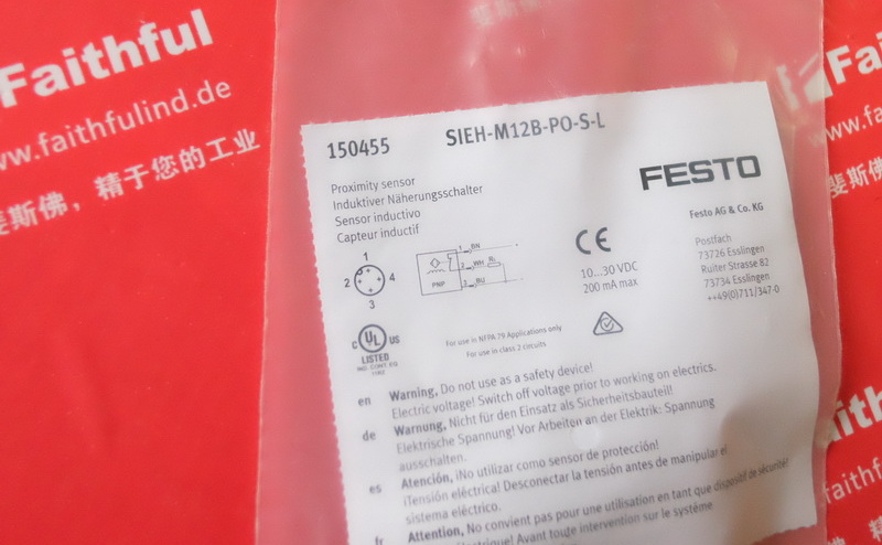 Festo 150455 FESTO Näherung schalter SIEH-M12B-PO-S-L