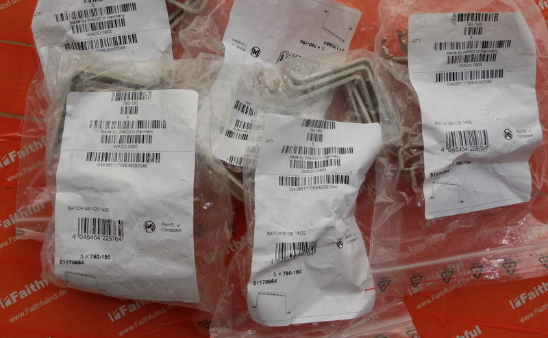 Wago 790-190 WAGOU Typ Sammel streifen; Cu 10 mm x 3mm; für 5 I/O; für 750 Serie I/O-Module; Silber