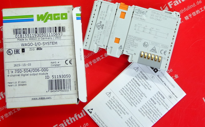 Wago 750-504/006-000 WAGO4-Kanal-Digitalausgangsmodul I/O SYSTEM