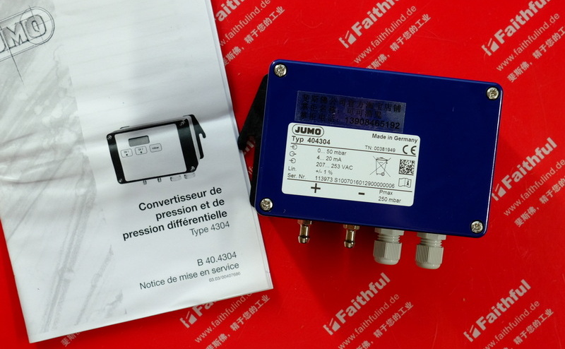 Jumo 00381949 JUMO neuer Drucksensor 404304 0-50mbar 404304/000-412-405-02-298
