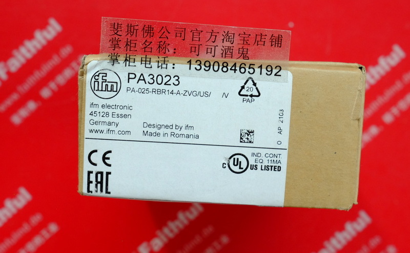 IFM PA3023 IFM Neue Druck messumformer mit keramischer Messzelle PA-025-RBR14-A-ZVG/US/ /V