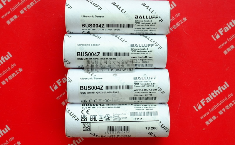 Balluff BUS004Z BALLUFF Ultraschalls ensor BUS M18M1-GPXI-07/035-S92G