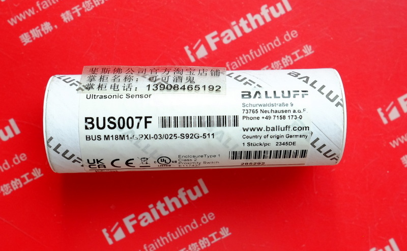 Balluff BUS007F BALLUFF Ultraschalls ensor BUS M18M1-GPXI-03/025-S92G-511