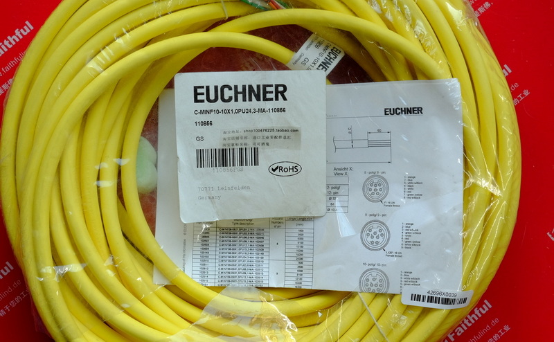 Euchner C-MINF10-10X1,0 PU24,3-MA-110856 EUCHNER Anschluss kabel mit 10-poliger MR10-Rundstecker, 24,3 m