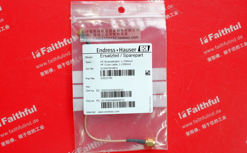E H 52022780 ENDRESS HAUSER Neues Hochfrequenz-Koaxialkabel HF Endress Hauser